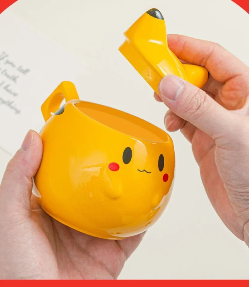 320ml Cute Pokemon Pikachu Ceramic Mug Creative Anime Modelling Children's Breakfast Milk Cup Coffee Tea Water Cup Boy Girl Gift