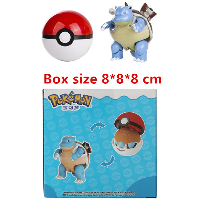 Pokemon Anime Figure Charizard Pikachu Mewtwo Pocket Monster Action Deformation Pokeball Toy Figures Model Kids Christmas Gift