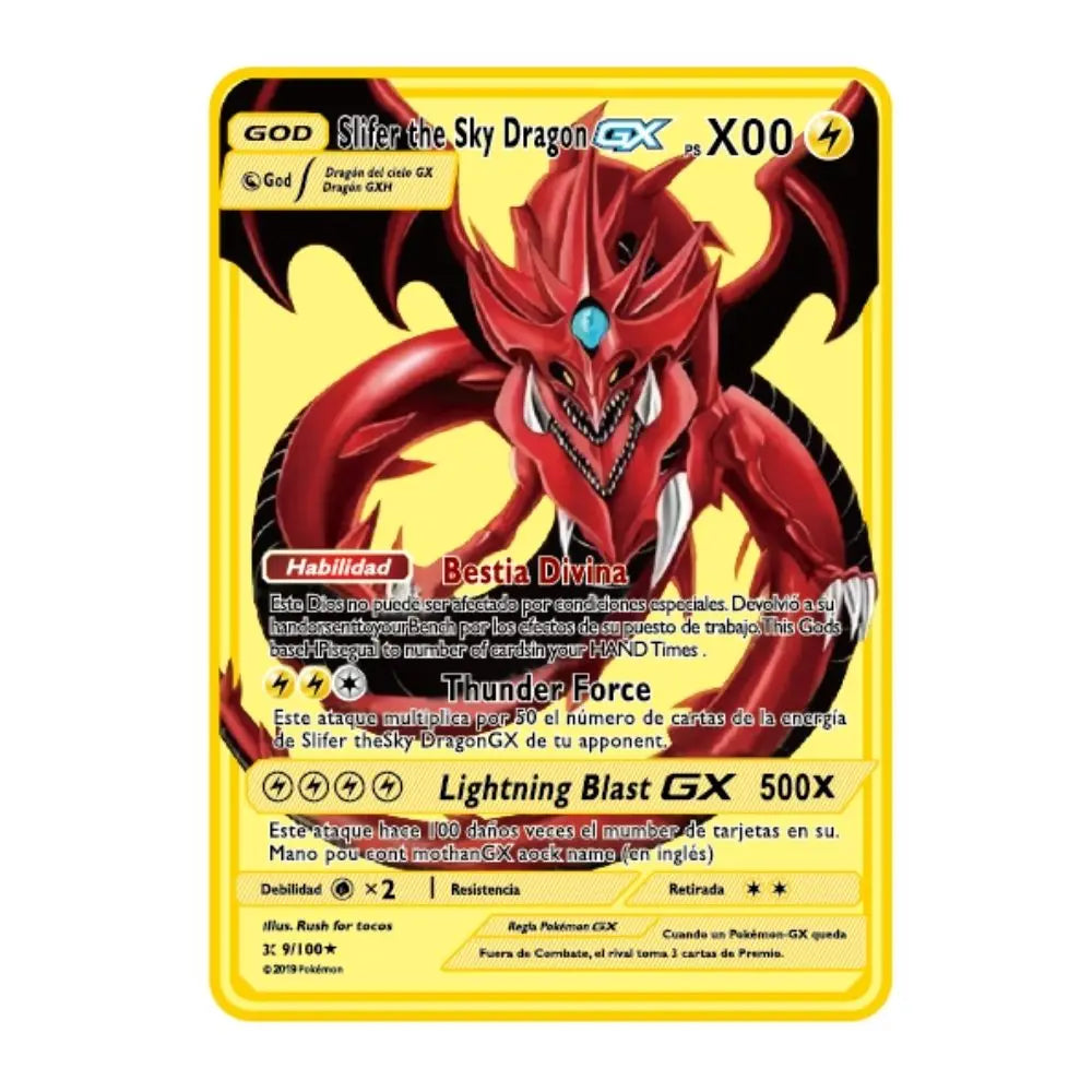 2022Spanish Pokémon Cards Metal Pokemon Letters Spanish Pokemon Iron Cards Mewtwo Pikachu Gx Charizard Vmax Cartas Pokémon Vmax