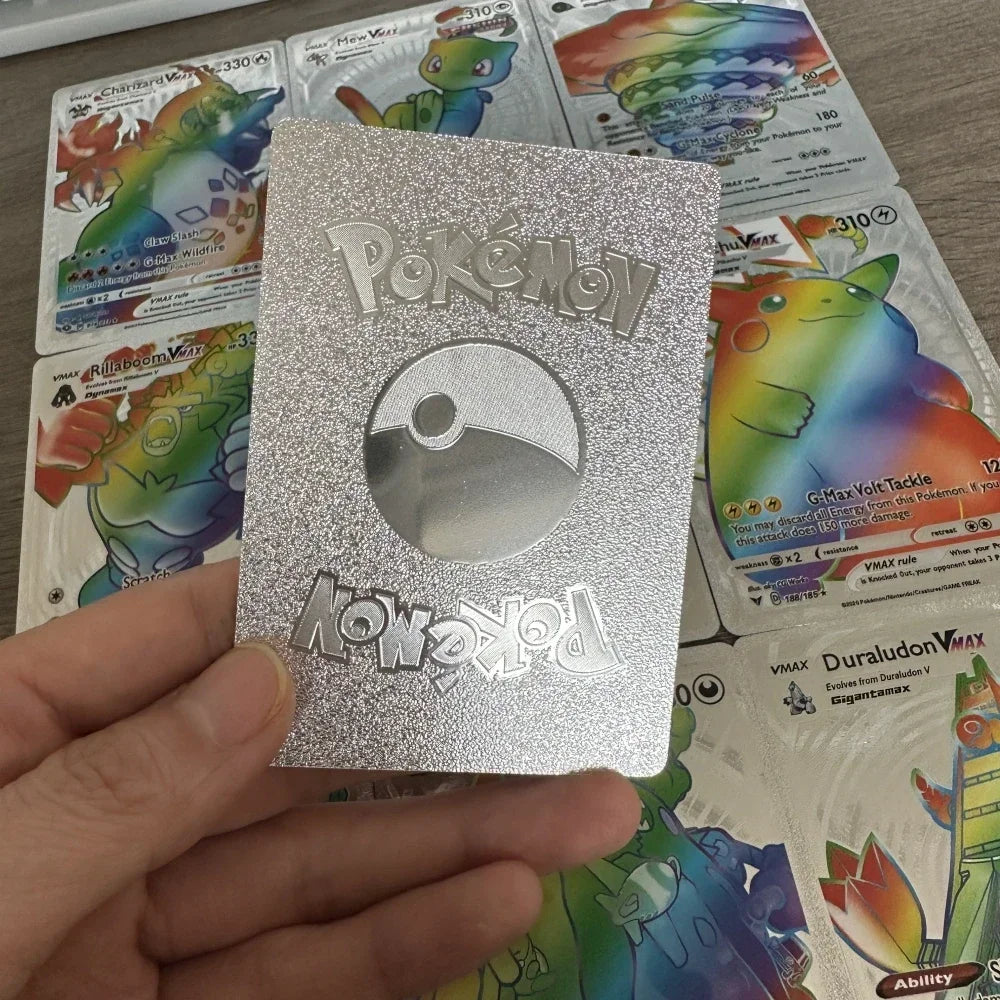 2024 NEW 27-55PCS Pokemon Colorful Gold Foil Card Charizard Pikachu Arceus Silver Rainbow English German VSTAR GX V VMAX Card
