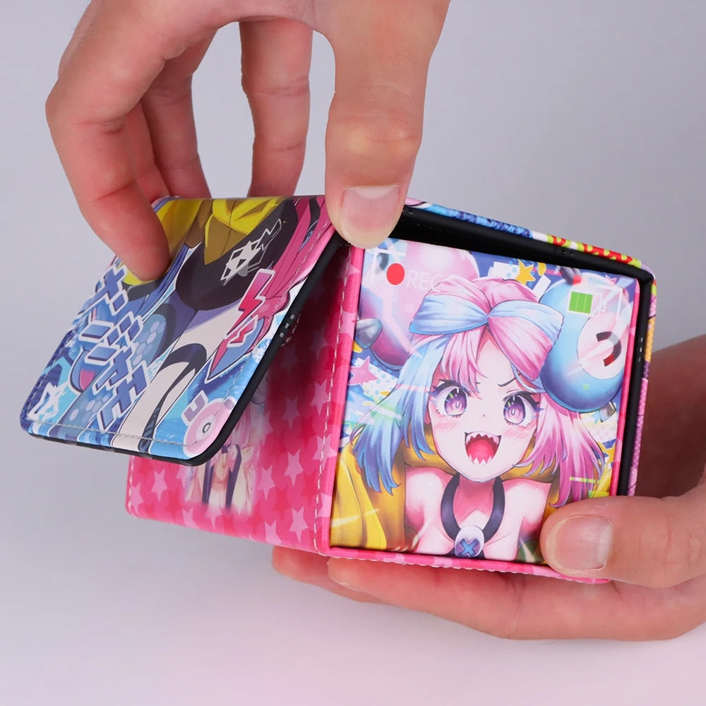 Anime Pokemon Gengar Deck Box The Starry Night Style Yugioh WS OCG PTCG Trading Cards Pu Leather Storage Collection Box 110+