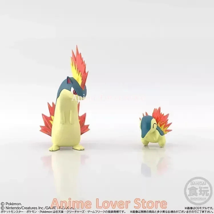 Bandai Original Scale World POKEMON Johto Region Gold Typhlosion Wobbuffet Totodile Togepi Pichu Anime Figure Toys for Kids Gift