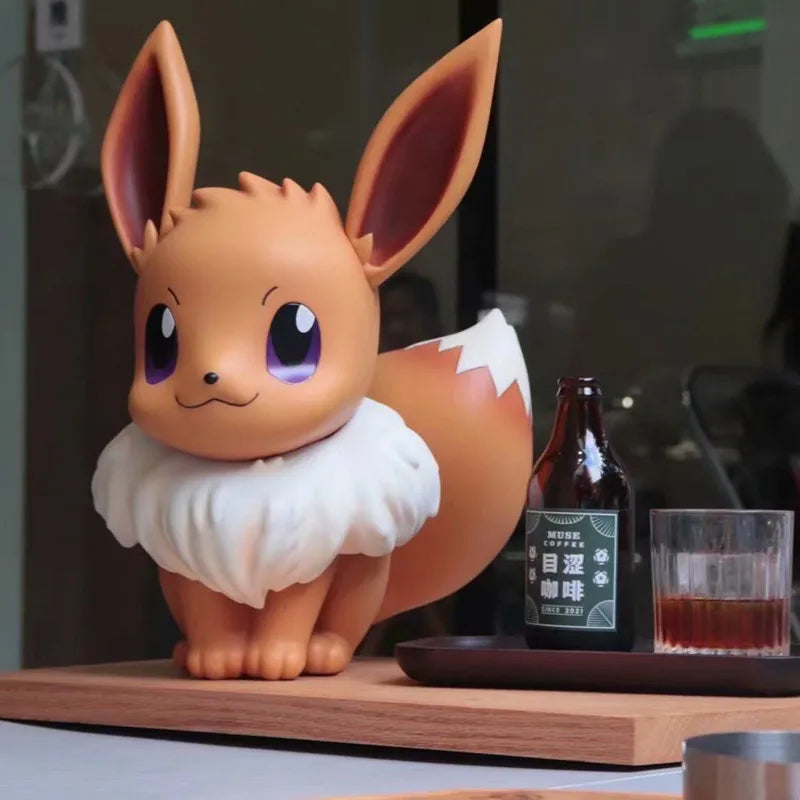 40cm Pokemon Big Size 1:1 Eevee Action Anime Figure Toys Kawaii Cartoon Doll Office/home Ornaments Toys Gifts for Children Teens