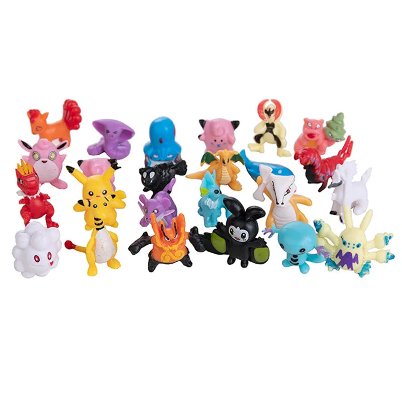 3-6cm Pokemon Anime Figure Non-Repeat Style Pikachu Charizard Pocket Monster Pet Toy Figure Collectible Model Kids Birthday Gift