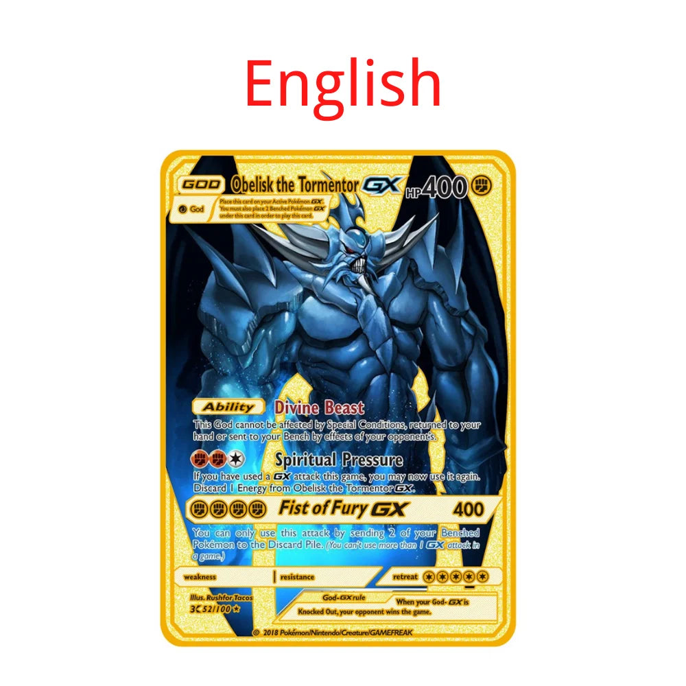10000 point arceus vmax pokemon metal cards DIY card pikachu charizard golden limited edition kids gift game collection cards