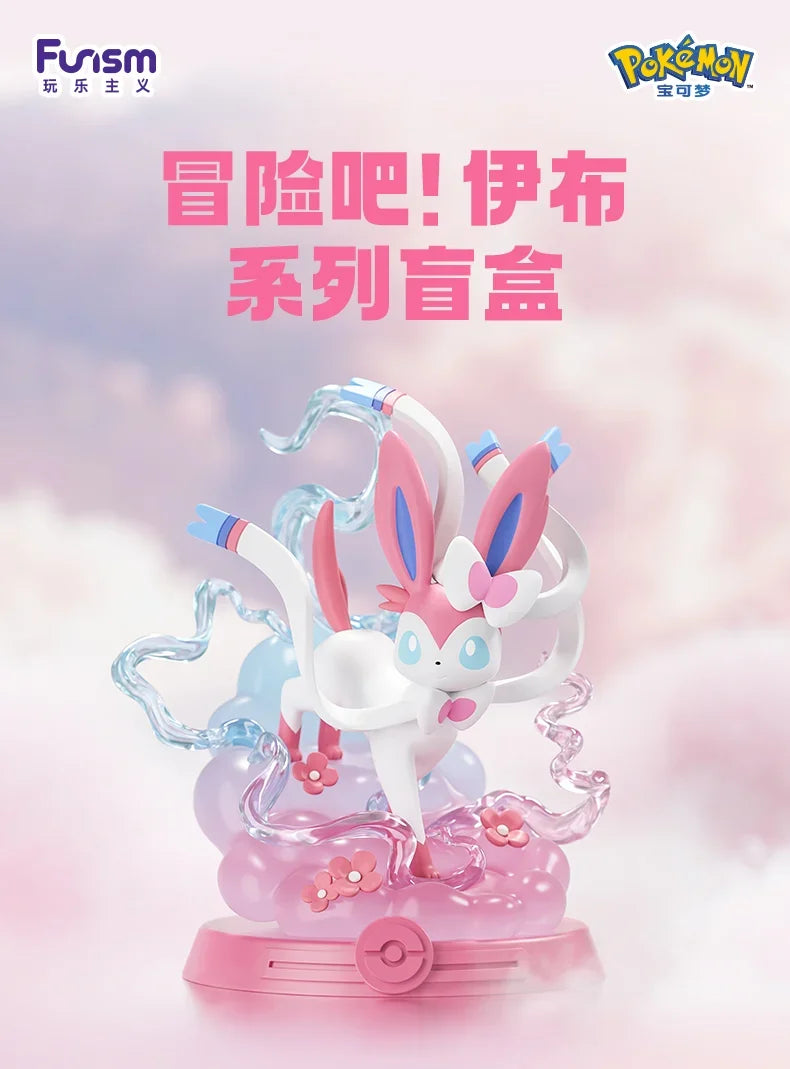 Pokemon Funismo Original Adventure Eevee Family Suit BlindBox Flareon Spider Sylveon Collection of Action Figures Model Toy