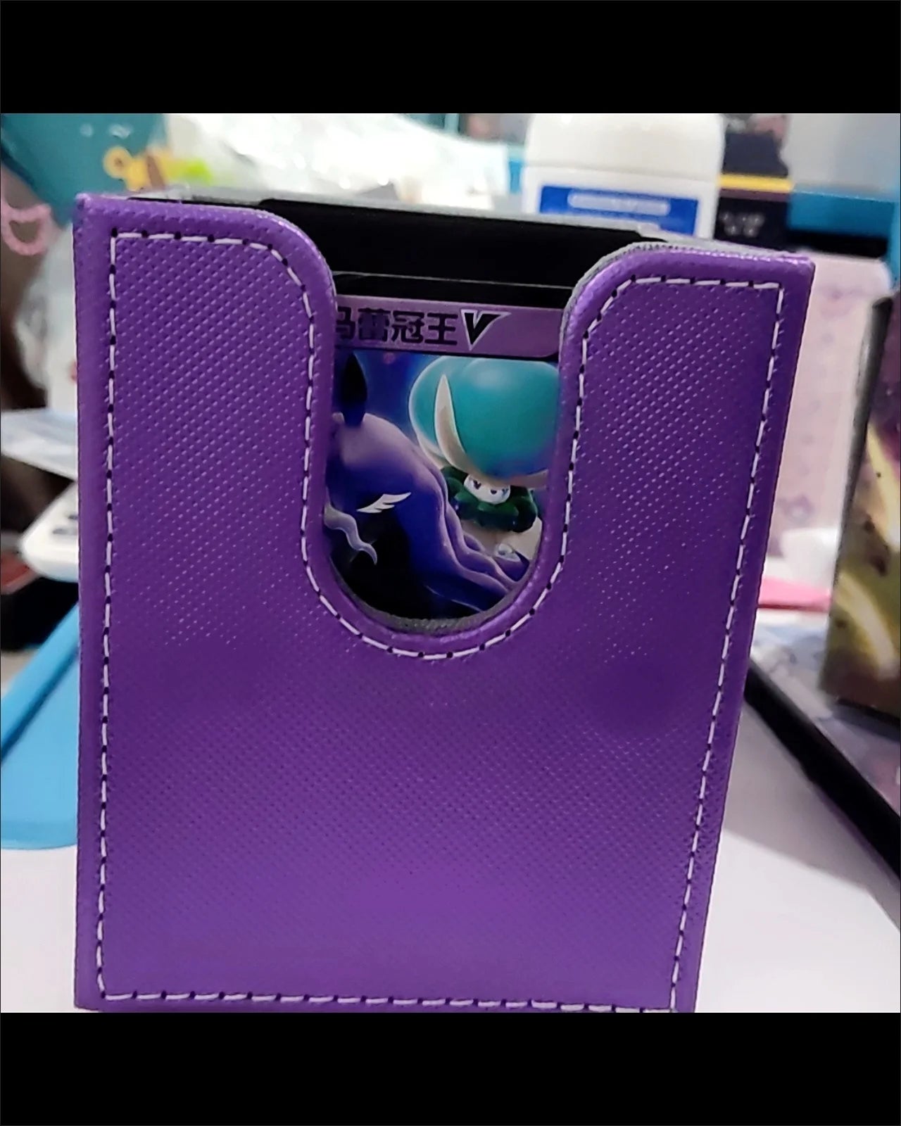 Cartoon Pokemon Card Deck Storage Box Kawaii Eevee Pu Ptcg Brand Box Gengar Large Capacity Card Deck Box Ws Card Case Toys