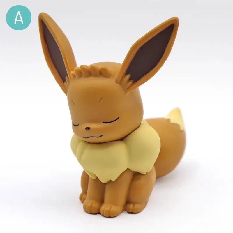 Anime Pokemon Gashapon Toys Shoulder to Shoulder Series 6 Eevee Sylveon Ralts Azumarill Cartoon Figure Model Dolls Kids Gifts