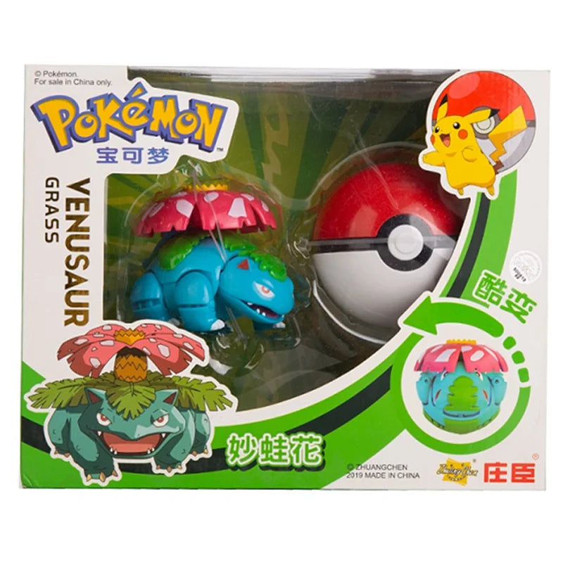 Pokemon Anime Figure Charizard Pikachu Mewtwo Pocket Monster Action Deformation Pokeball Toy Figures Model Kids Christmas Gift