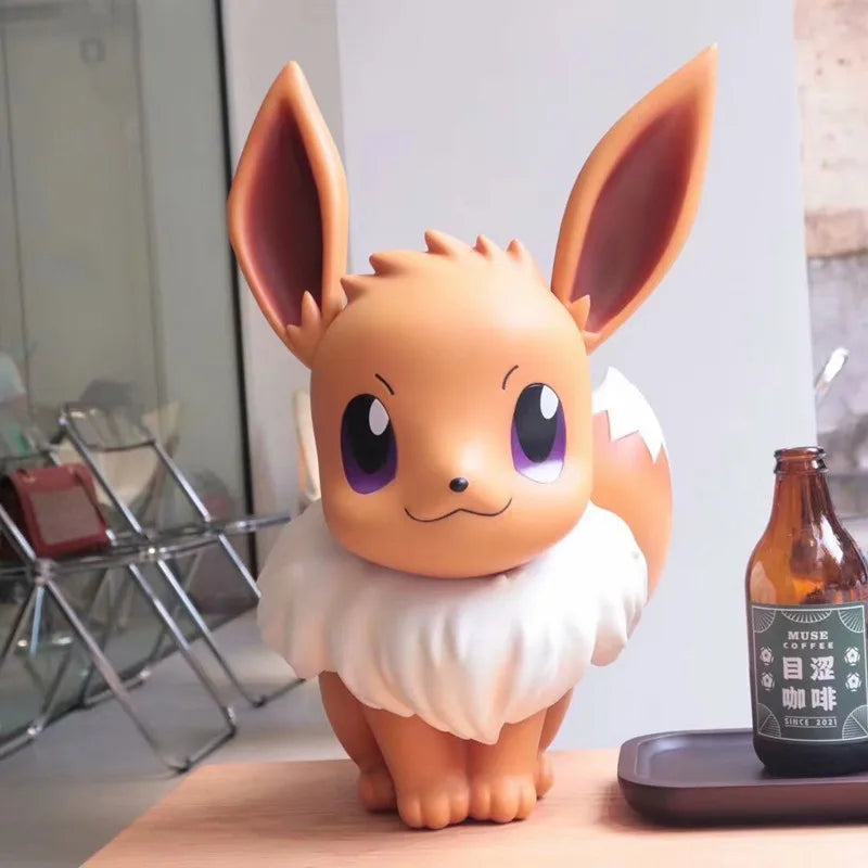 40cm Pokemon Big Size 1:1 Eevee Action Anime Figure Toys Kawaii Cartoon Doll Office/home Ornaments Toys Gifts for Children Teens