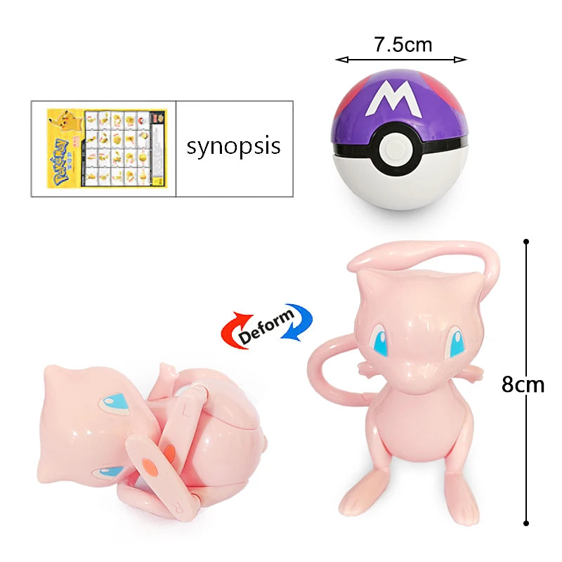 Pokemon Pokeball Box Set Toys Pocket Monster Pikachu ASH-Greninja Lucario Eevee Anime Action Figure Model Toy Gifts