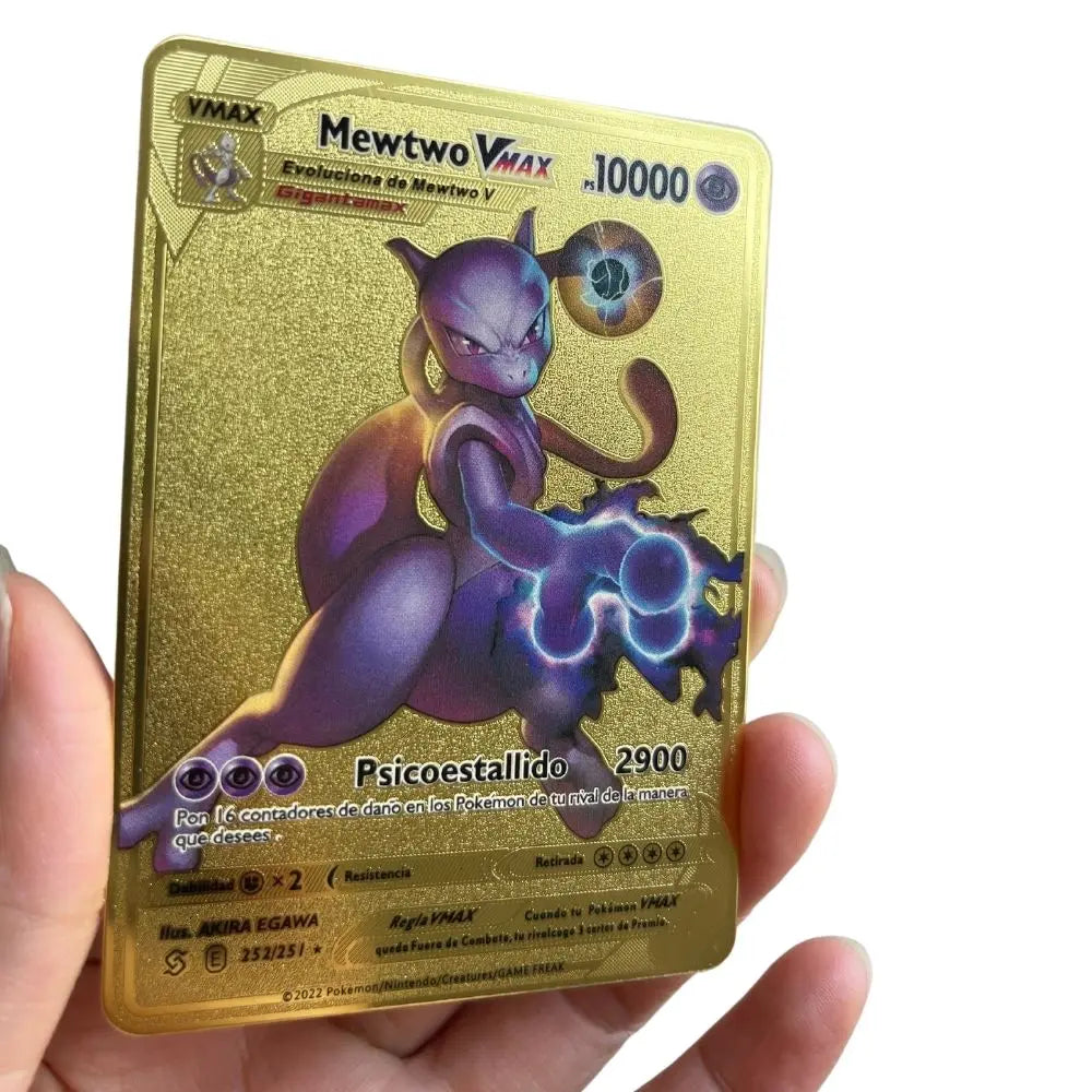 2025 new 10000 Arceus Vmax Gx gold pocket monster card Spanish iron metal Pokmo Letters children's gift game collection card