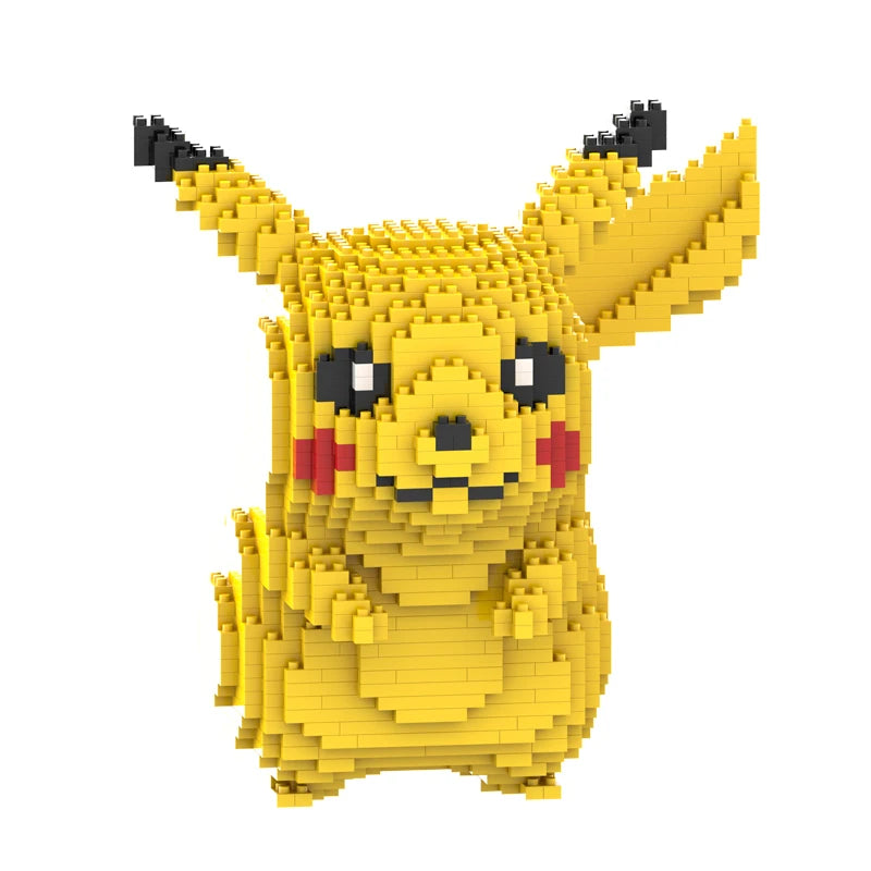 Pokemon Building Block Lucario Mewtow Cubone Gyarados Gengar Piplup Mega Charizard Figure DIY Assembly Micro Bricks Toys for Kid