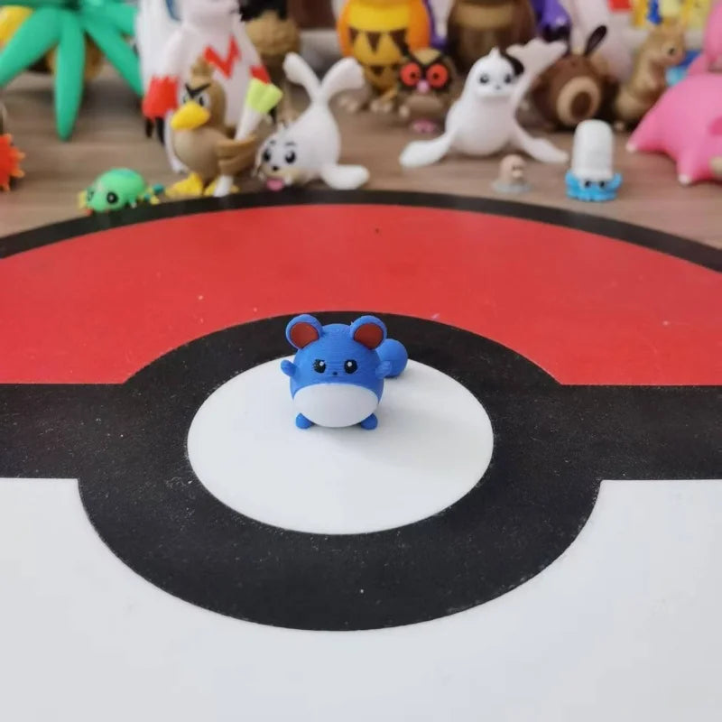 Anime Azumarill Marill Action Figure Proportion World 1:20 Diy 3D Printing Cartoon Character Desktop Statue Birthday Gifts Toy