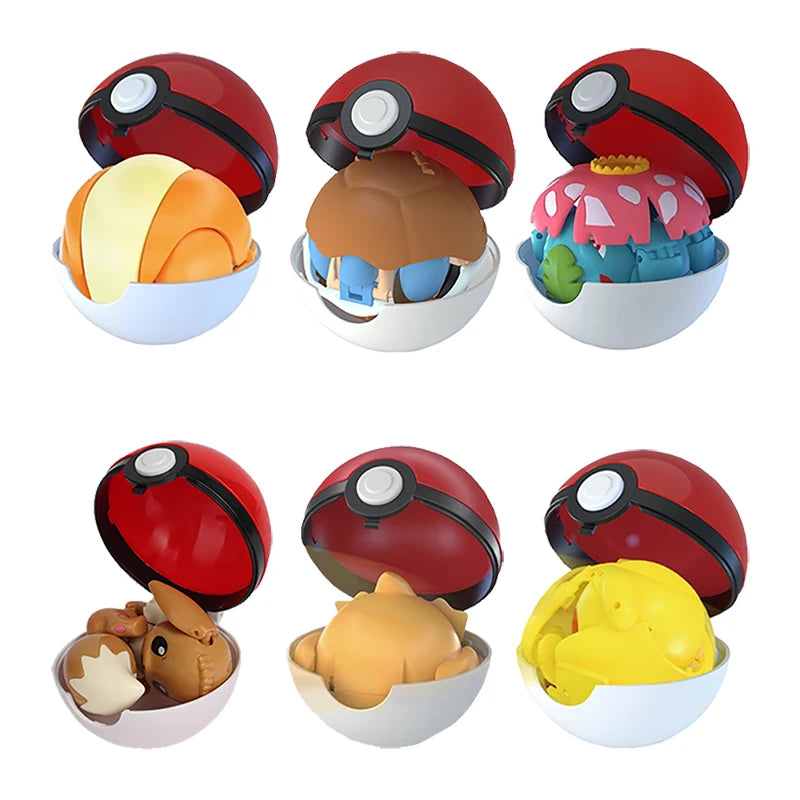 Pokemon Pokeball Box Set Toys Pocket Monster Pikachu ASH-Greninja Lucario Eevee Anime Action Figure Model Toy Gifts