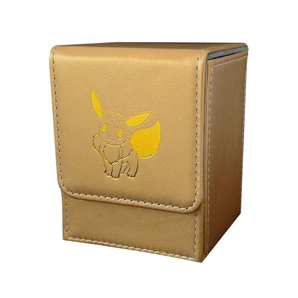 Cartoon Pokemon Card Deck Storage Box Kawaii Eevee Pu Ptcg Brand Box Gengar Large Capacity Card Deck Box Ws Card Case Toys