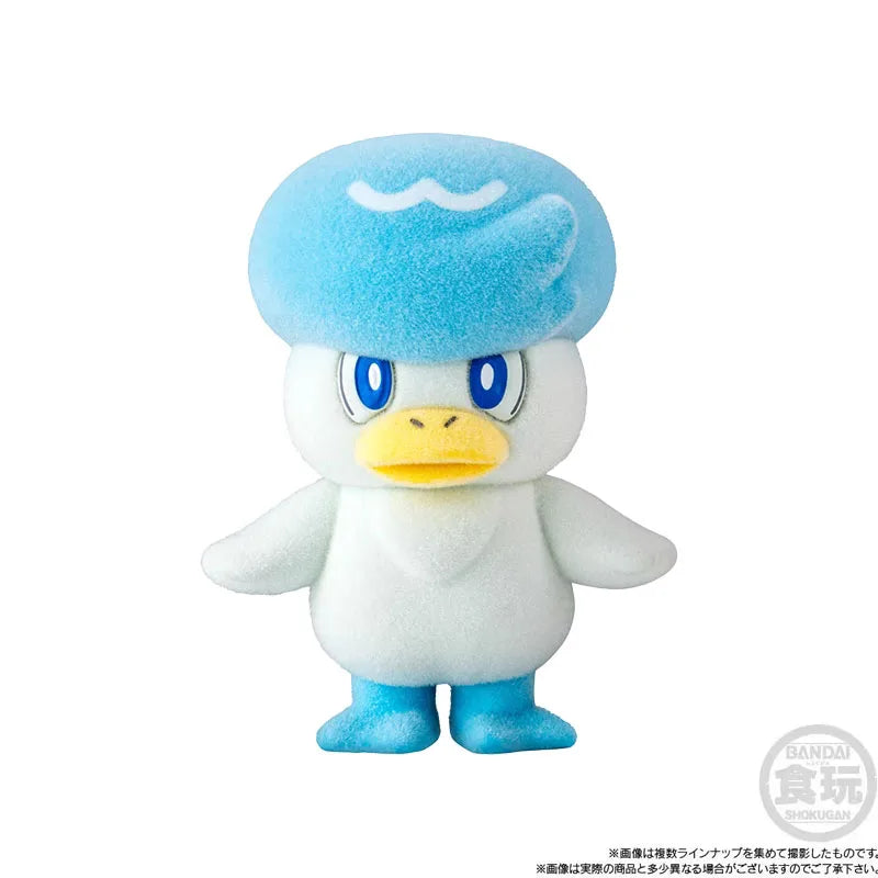 Bandai Genuine Pokemon Figure Toys Q Version Flocking Series 6 Pikachu Sprigatito Gengar Mimikyu Fuecoco Anime Model Decoration