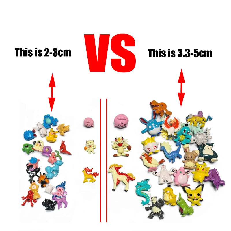 Oversized Pokemon Action Figure Large 3.3-5CM Not Repeating Figures Model Toys Pokémon Figure Pikachu Anime Kids Collect Gifts