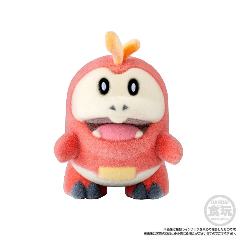 Bandai Genuine Pokemon Figure Toys Q Version Flocking Series 6 Pikachu Sprigatito Gengar Mimikyu Fuecoco Anime Model Decoration