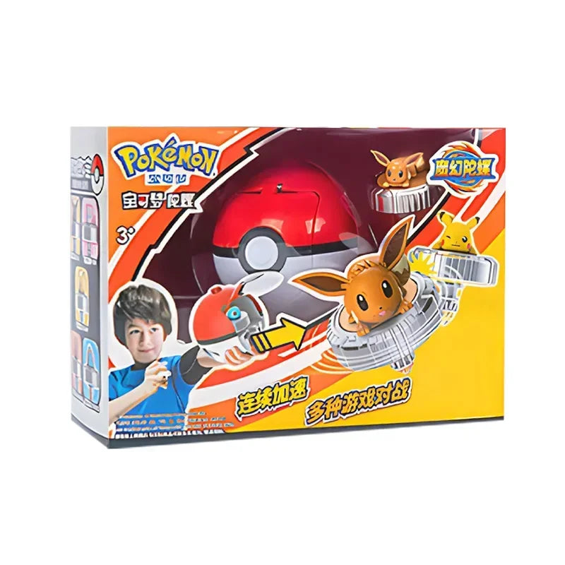 Pokemon Arena Set Spinning Top Ball Game Battle Pokeball Box Anime Figure Pikachu Charmander Squirtle Mew Eevee for Toy Child