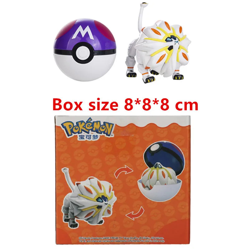 Pokemon Anime Figure Charizard Pikachu Mewtwo Pocket Monster Action Deformation Pokeball Toy Figures Model Kids Christmas Gift