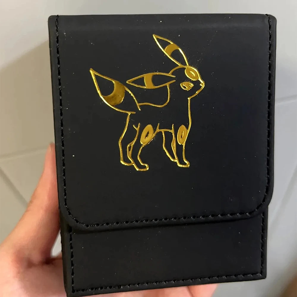 Cartoon Pokemon Card Deck Storage Box Kawaii Eevee Pu Ptcg Brand Box Gengar Large Capacity Card Deck Box Ws Card Case Toys