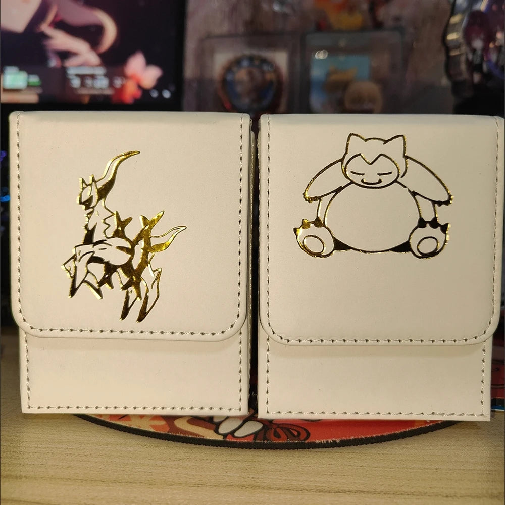 Cartoon Pokemon Card Deck Storage Box Kawaii Eevee Pu Ptcg Brand Box Gengar Large Capacity Card Deck Box Ws Card Case Toys