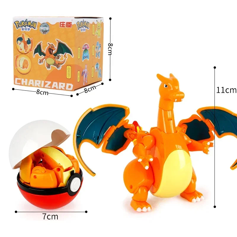 Original Pokemon Elf Ball Toys Pocket Monsters Figures Model Pikachu Gengar Elf Ball Dragonite Snorlax Lapras Kids Toy