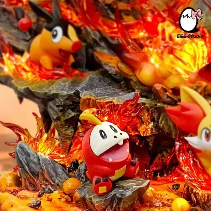 Anime Pokemon Charizard Family Figure Bucket Ocean Blastoise Valley Collectible Action Figurine Statue Dolls Model Ornaments