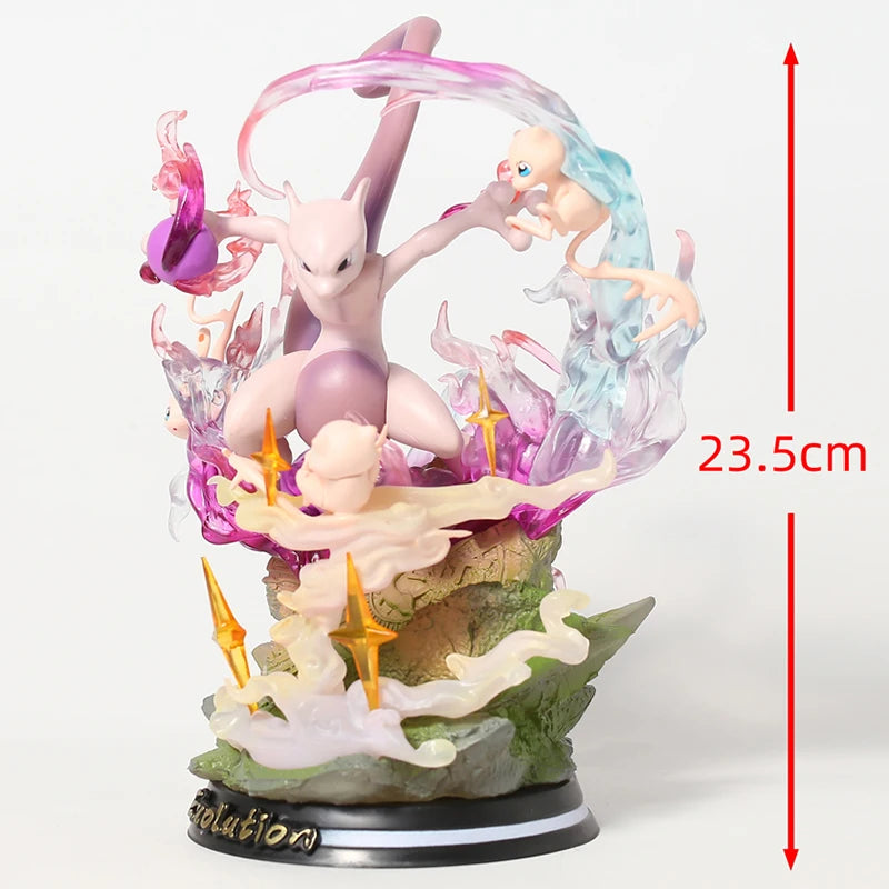 Pokemon Evolution Raichu Pikachu Pichu Light Up Statue Figure Collectible Model Toy