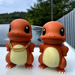 Charmander Glasses Necklace Deco Pokemon Anime Action Figures Car Toys Model Kawaii Collect Dolls Kids Christmas Gift