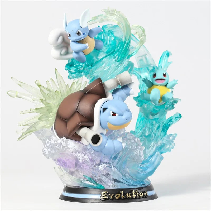 Pokemon Evolution Raichu Pikachu Pichu Light Up Statue Figure Collectible Model Toy