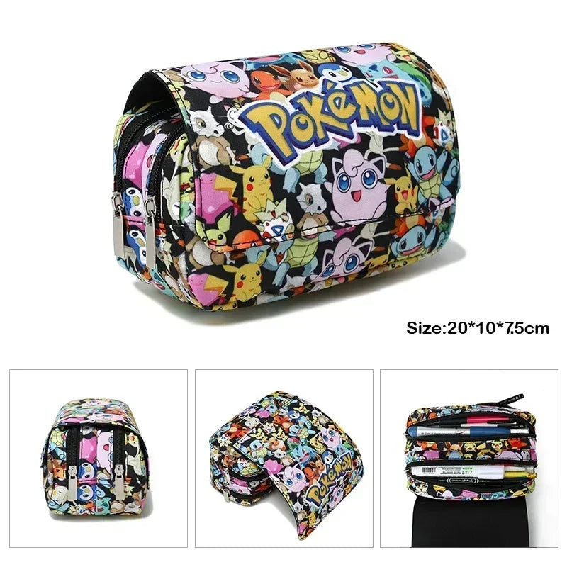 Pokemon School Bags Backpacks Pikachu Anime Figures Kids Bags Big Capacity Travel Bag Girls Boys Christmas Gifts Toys