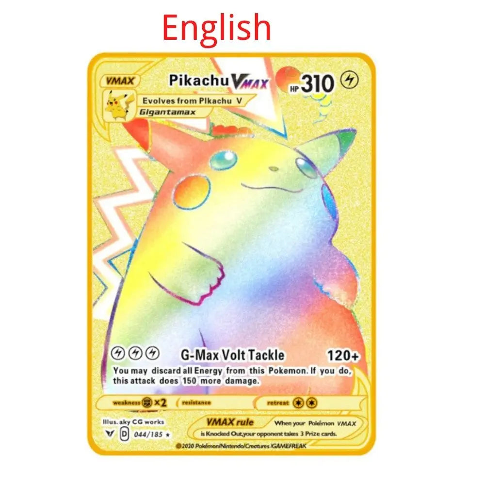 10000 point arceus vmax pokemon metal cards DIY card pikachu charizard golden limited edition kids gift game collection cards
