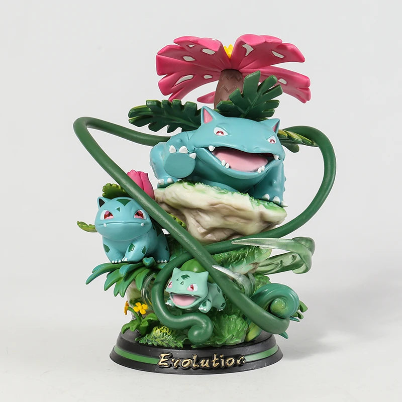 Pokemon Evolution Charizard Charmander Mewtwo Mew PVC Figure Collectible Model Toy with Light