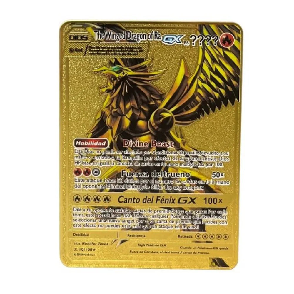 2025 new 10000 Arceus Vmax Gx gold pocket monster card Spanish iron metal Pokmo Letters children's gift game collection card