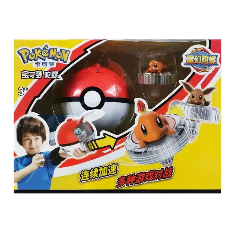 Pocket Monsters Pokemon Spinning Top Arena Figure Top Ball Battle Gyro Pikachu Charmander Squirtle Mew Eevee Elf Children Toy