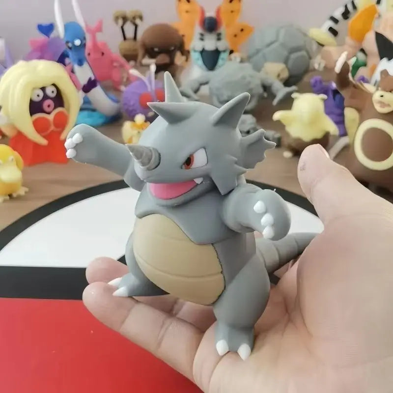 Hot Sale Pokemon Rhyhorn Rhydon Anime World1:20 Action Figure Cute Doll 3d Print Model Desktop Ornaments Collection Kid Toy Gift