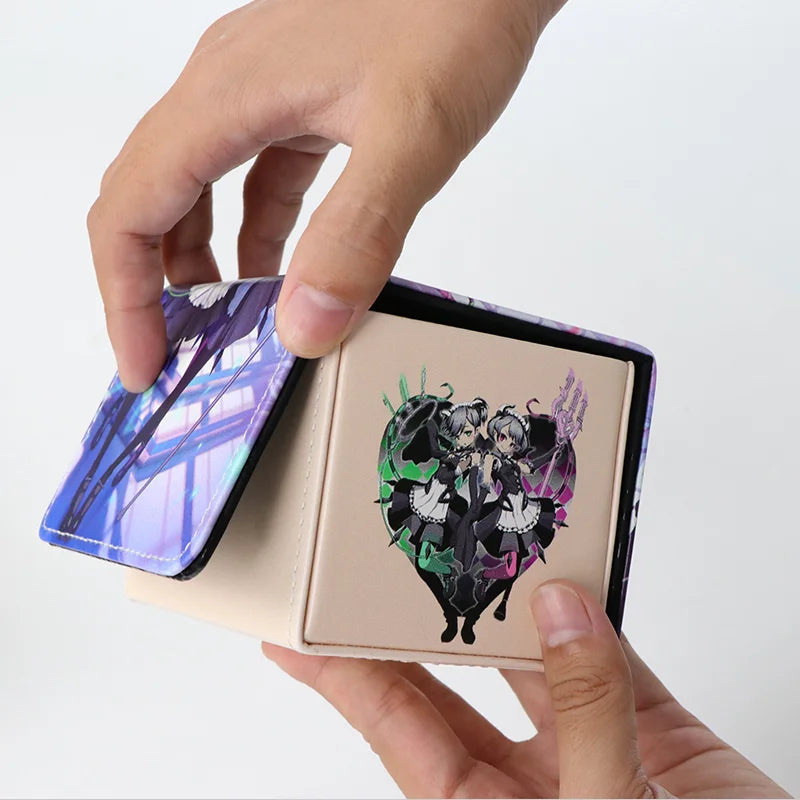 Anime Pokemon Gengar Deck Box The Starry Night Style Yugioh WS OCG PTCG Trading Cards Pu Leather Storage Collection Box 110+