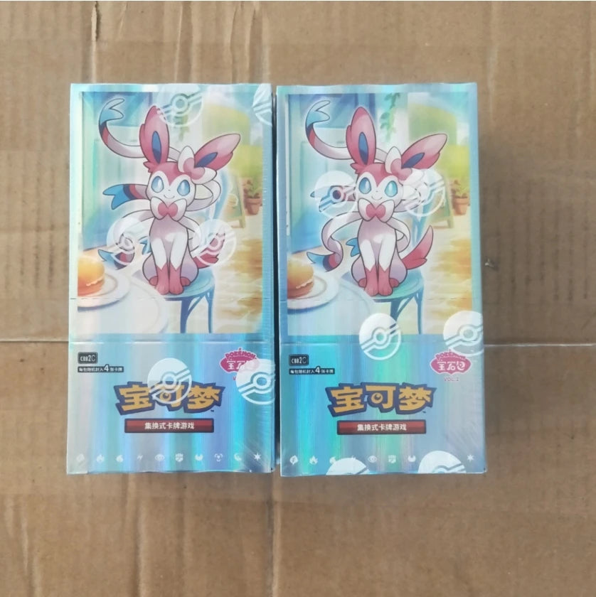 1/2/5 Boxes Pokemon Gem Pack Vol.2 Cards Eevee Album Bag Box Ptcg Trading Card Game Collection Toy Boy Girl Gifts