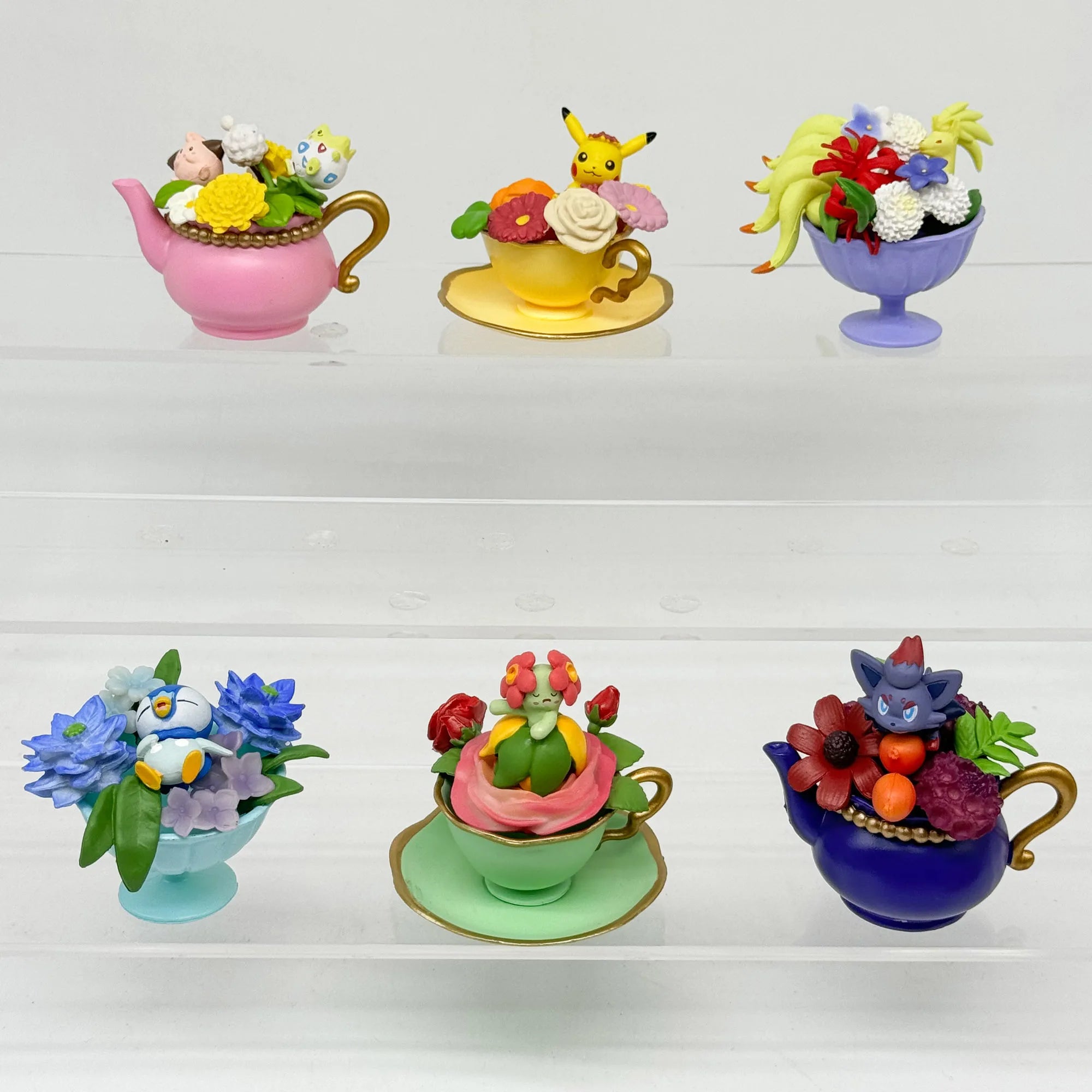 Pokemon Teacup Garden Miniature Landscape Ornament Pikachu Squirtle Desktop Ornament Anime Peripheral Gifts