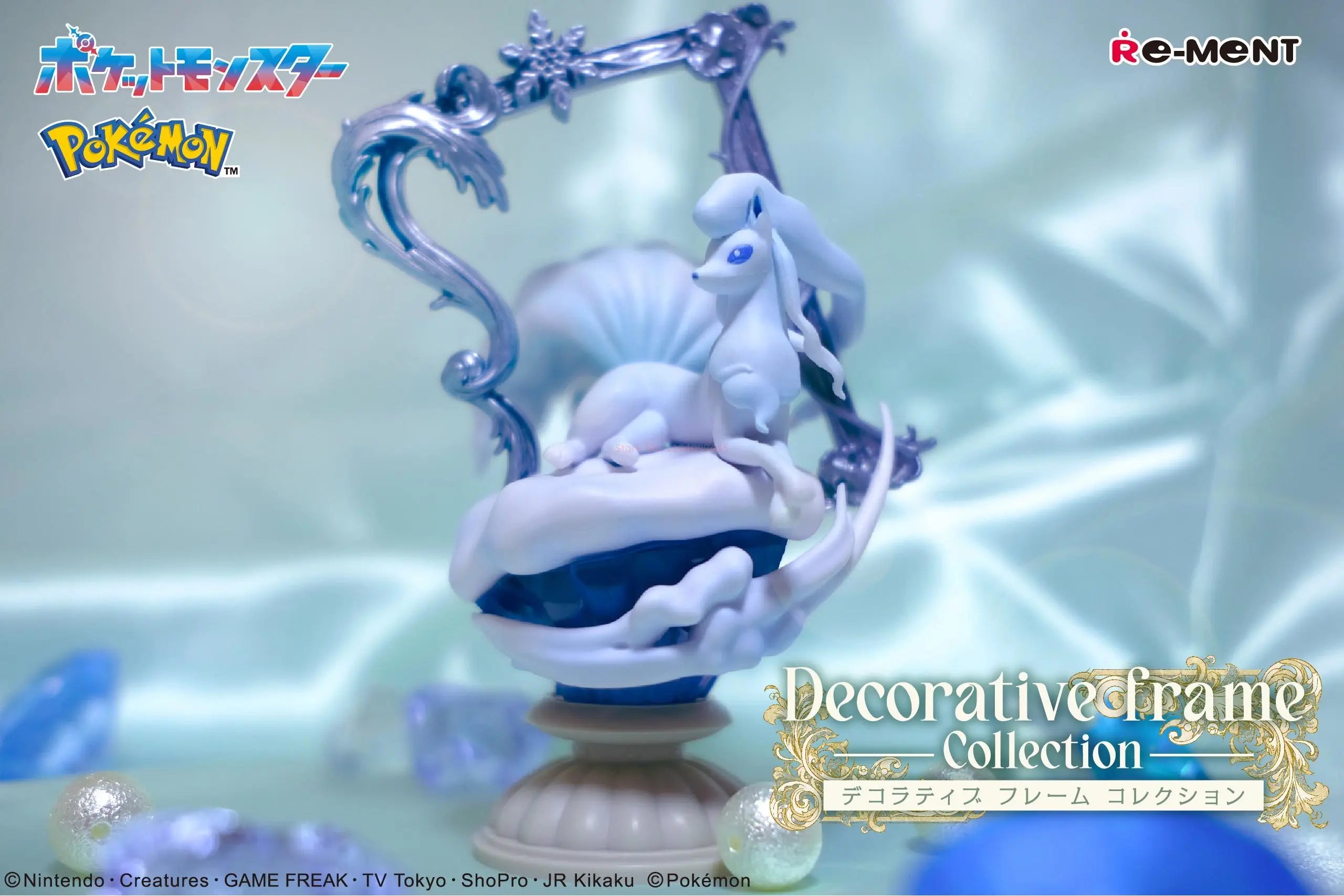 Re-Ment Pokemon Figures Decor Frame Collection Alolan Ninetales Ceruledge Serperior Pikachu Suicune Sylveon Toy Surprise Gift