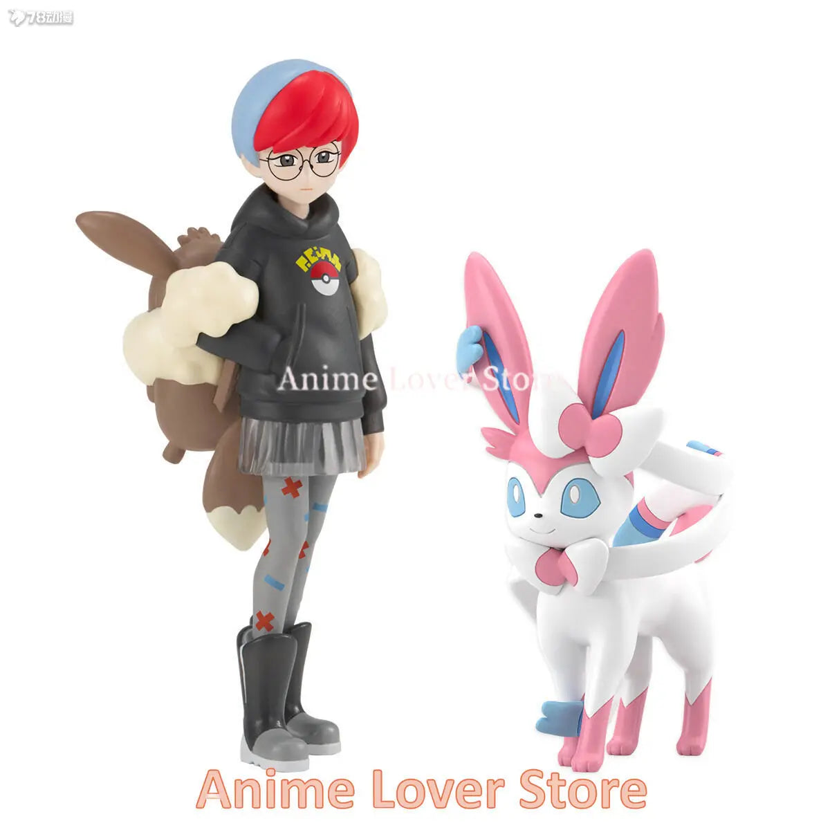 Bandai Original Scale World POKEMON Paldea Region Penny Sylveon Eevee Flareon Vaporeon Jolteon Glaceon Espeon Anime Figures Toys