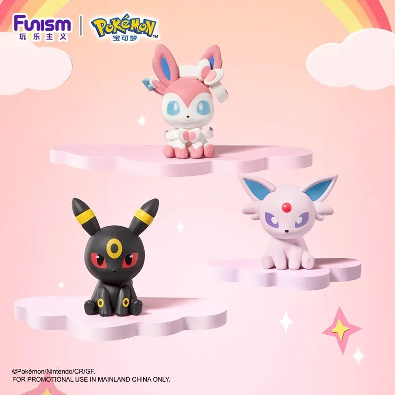 Pokemon Figures Eevee Evolution Vaporeon Espeon Umbreon Sylveon Leafeon Dolls 4cm PVC Model Pokémon Toys for Kids Christmas Gift