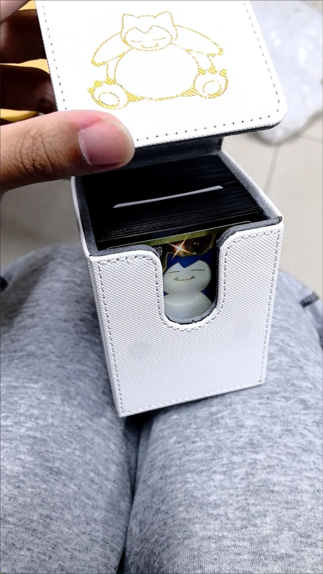 Cartoon Pokemon Card Deck Storage Box Kawaii Eevee Pu Ptcg Brand Box Gengar Large Capacity Card Deck Box Ws Card Case Toys