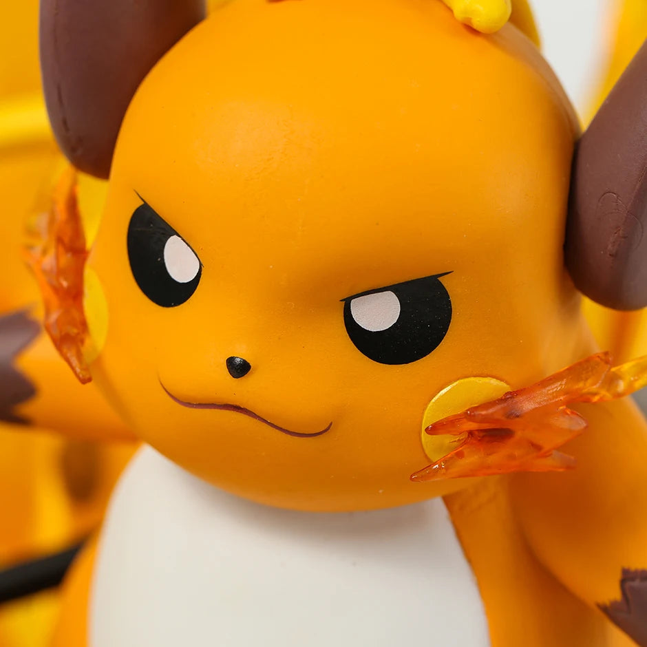 Pokemon Evolution Raichu Pikachu Pichu Light Up Statue Figure Collectible Model Toy