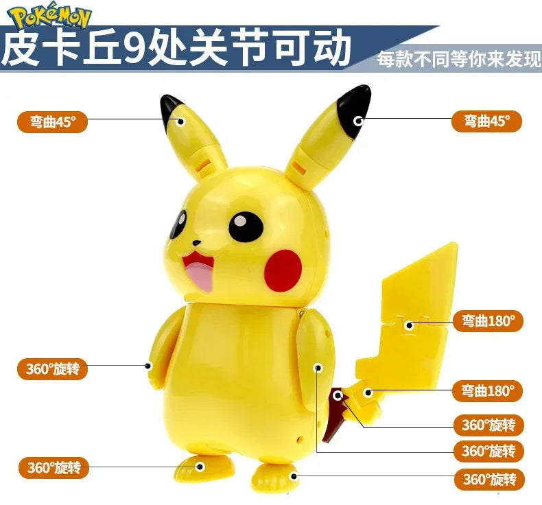 Original Pokemon Elf Ball Toys Pocket Monsters Figures Model Pikachu Gengar Elf Ball Dragonite Snorlax Lapras Kids Toy