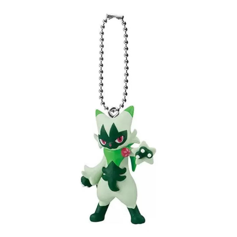 Bandai Genuine Pokemon Gashapon Toys Character Styling Pendant Series 9 Anime Figure Floragato Pawmot Quaxwell Model Dolls Gifts