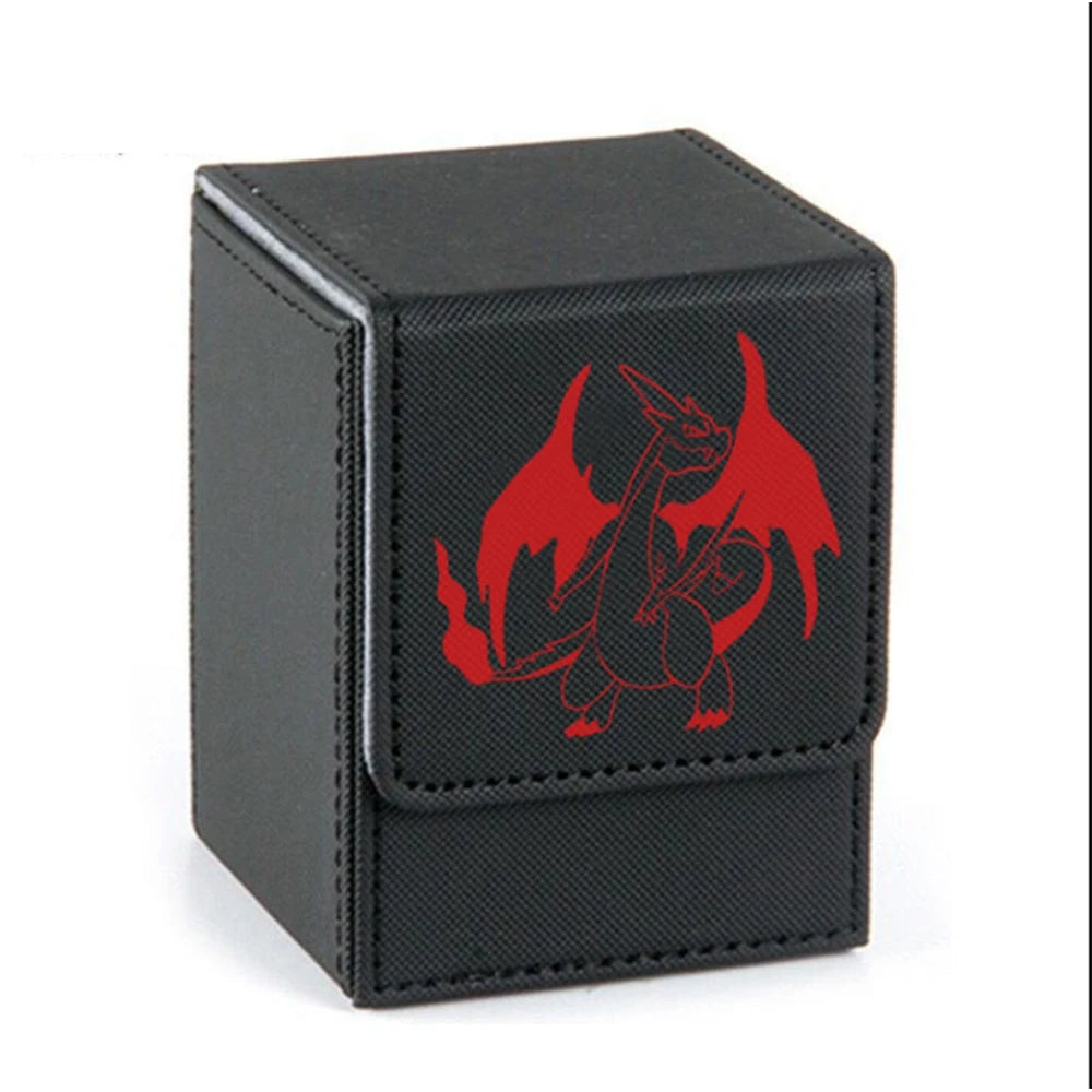 Cartoon Pokemon Card Deck Storage Box Kawaii Eevee Pu Ptcg Brand Box Gengar Large Capacity Card Deck Box Ws Card Case Toys