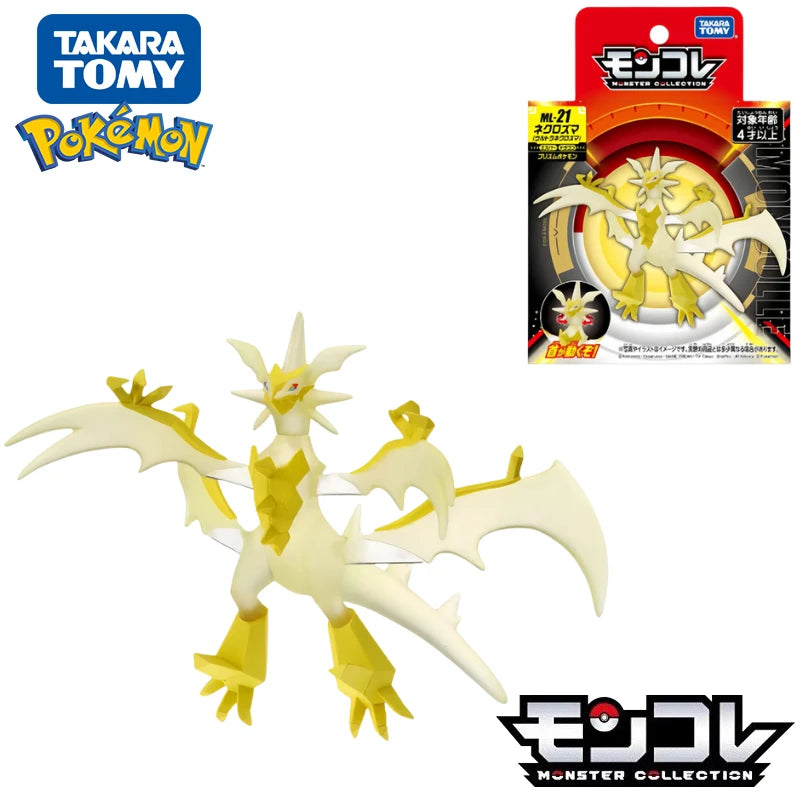 Original Takara Tomy Pokemon Solgaleo Lunala Collectible Figure Toys Anime Ultra Dawn Wings Necrozma Model Doll Festivals Gifts